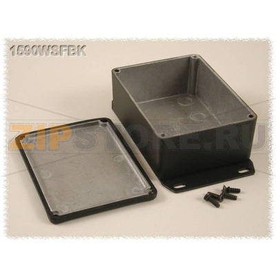 Корпус алюминиевый 110.5x81.5x44 мм, черный, 1 шт Hammond 1590WSFBK 