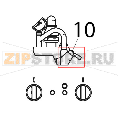 Gruppo rub. monoforo canne lunghe p Tecnoinox P81FIE9 Gruppo rub. monoforo canne lunghe p Tecnoinox P81FIE9Запчасть на деталировке под номером: 10
