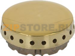 BURNER CAP PERFORATED BRASS POLISHED 