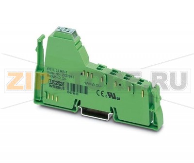 Ответвительный клеммный блок INTERBUS Phoenix Contact IBS IL 24 RB-T-2MBD без принадлежностей, с отводом удаленной шины, скорость передачи 2 Мбод, 24 В пост. тока.Минимальный заказ: 1 шт.Упаковка: 1 шт.