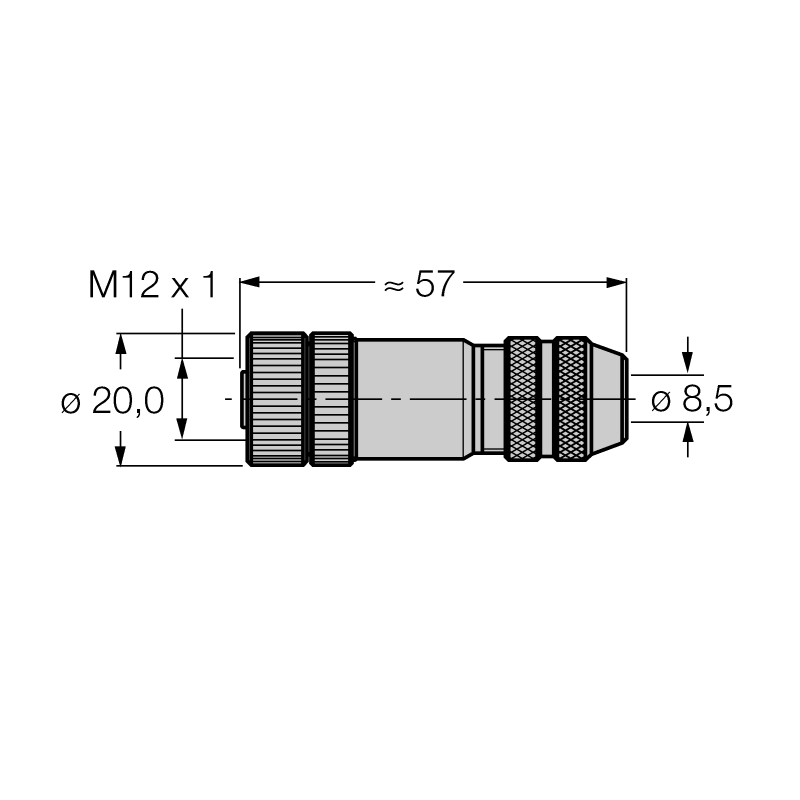Разъем разборный Turck BMWS8151-8.5 