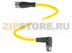 Кабель датчика-исполнительного устройства Connection cable V1-G-YE1M-PVC-U-V1-W Pepperl+Fuchs Описание оборудованияConnecting cable, M12 to M12, PVC cable 4-pin