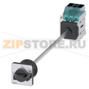 Главный выключатель 3-пол., Iu 25A рабоч.коммутация при AC-23 A при 400В 9,0кВт панель уст. базовая устан. в дверь с центр. отверст. 22,5мм ручка черный черный 48 x 48мм с доп.конт. 1NO+1NC Siemens 3LD3140-1TK11 