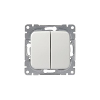 Переключатель двухклавишный, белый ABB 2TKA000182G1