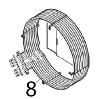 Heating element 8.7 kW, 230 V, 9.5 kW Angelo Po FM611E1