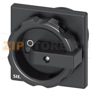 Дверной поворотный механизм, черный 66x66mm, центр.отверст. 22,5mm, фронт.уст.  для 3LD3 Siemens 3LD9344-2C 