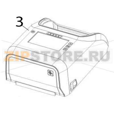 Cover assembly for white healthcare models (includes media window) Zebra ZD621 Thermal Transfer Cover assembly for white healthcare models (includes media window) Zebra ZD621 Thermal TransferЗапчасть на деталировке под номером: 3