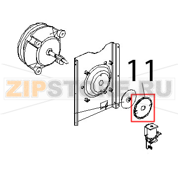 Disco tenuta albero motore inox Unox XVC 104 Disco tenuta albero motore inox Unox XVC 104Запчасть на деталировке под номером: 11