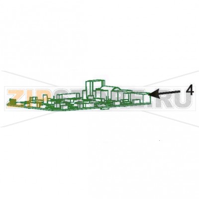 Главная плата USB/Последовательный/Беспроводный порт, 64MB, 200DPI, RTC, ZBI, ZComax Zebra GX420d R2.0 Материнская плата (системная плата, главная плата логики) USB/Последовательный/Беспроводный порт, 64MB, 200DPI, RTC, ZBI, ZComax Zebra GХ420d R2.0Запчасть на сборочном чертеже под номером: 4Название запчасти Zebra на английском языке: GX MLB Main Logic Board, U/S/W,64MB,200DPI,RTC,ZBI,ZComax P1040103-004