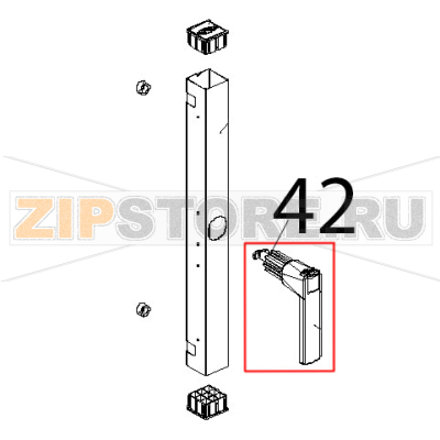 Impugnatura maniglia Unox XVC 204 Impugnatura maniglia Unox XVC 204Запчасть на деталировке под номером: 42