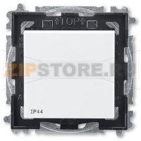 Переключатель кнопочный, одноклавишный, IP44, белый ABB 2CHH598940A4062