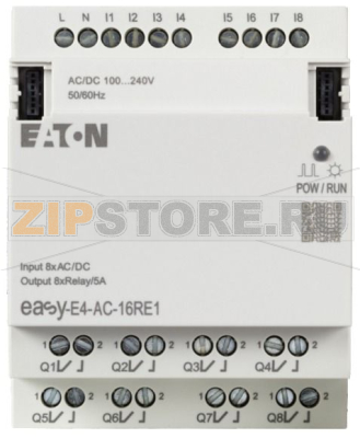 Модуль расширения для easyE4, 100–240 В перем. тока, 110–220 В пост. тока Eaton EASY-E4-AC-16RE1 