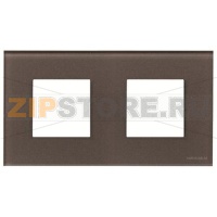 Рамка двухместная, двухмодульная, кофейное стекло ABB 2CLA227200N3701
