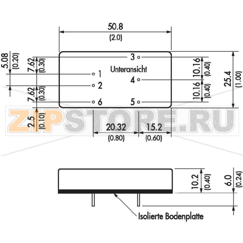 Преобразователь DC/DC Traco Power TEN 20-2412WIN 