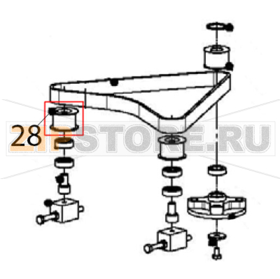 Pulley 25 RPP5 Z28 Escher PM 60-V Pulley 25 RPP5 Z28 Escher PM 60-VЗапчасть на деталировке под номером: 28