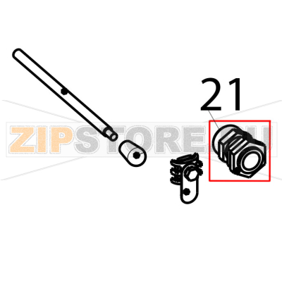Cable gland and nut Tecnoinox FR4FE7 Cable gland and nut Tecnoinox FR4FE7Запчасть на деталировке под номером: 21