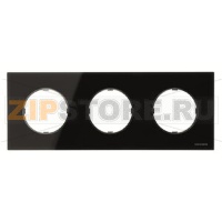 Рамка трехместная, чёрное стекло ABB 2CLA867300A3101