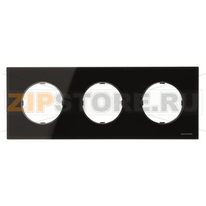 Рамка трехместная, чёрное стекло ABB 2CLA867300A3101 