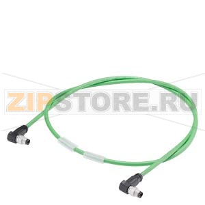 Шинный кабель для подключения ET, предсобран с 2 угловыми соединителями M8, четырёхжильный, экранированный, длина 15M Siemens 6ES7194-2LN15-0AB0 