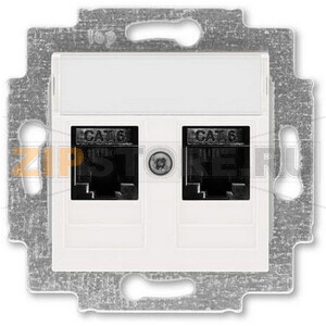 Розетка компьютерная, 2хRJ45, жемчуг ABB 2CHH296118A6068 