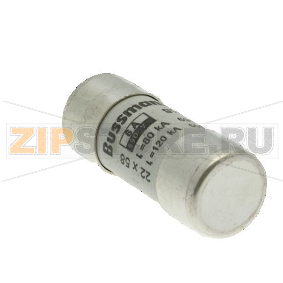 Предохранитель, 6 A, AC 690 В, 80 кА, 22x58 мм, gL/gG, IEC Eaton CYLINDRICAL FUSE 22x58 6A GG 6 