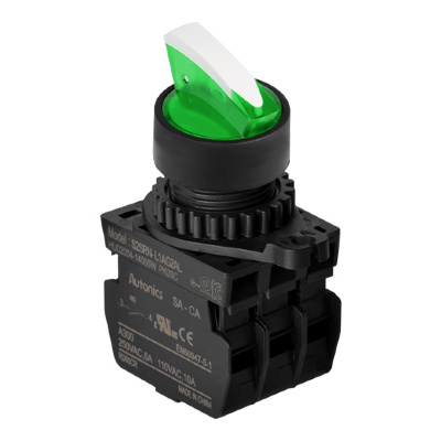 Выключатель кнопочный, головка: круглая, выступающая, Ø отверстия: 22/25 мм Autonics S2SRN-L8KY2BLM 