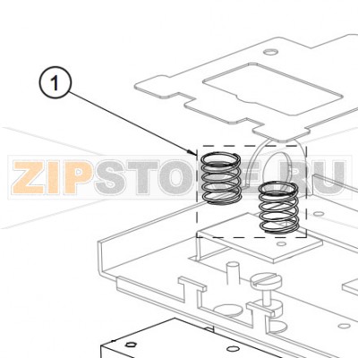 Пружины прижатия печатающей термоголовки Datamax ST-3306 Пружины прижатия термоголовки Datamax ST-3306Запчасть на сборочном чертеже под номером: 1Название запчасти Datamax на английском языке: (2PK) Printhead Pressure Springs
