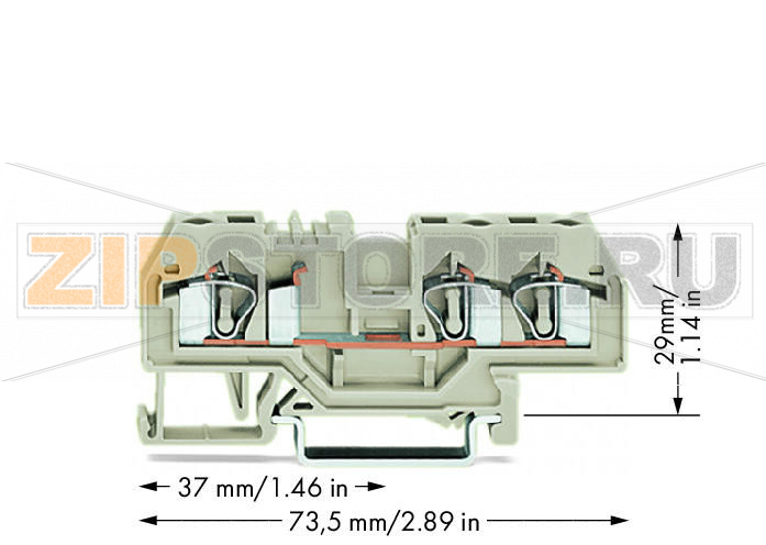 3-проводные проходные клеммы; 4 mm; подходят для исполнений Ex e II; центральная маркировка; для DIN-рейки 35 x 15 и 35 x 7,5; CAGE CLAMP®; 4,00 mm; светло-серые Wago 281-993 Примечание:Terminating Aluminum ConductorsWAGO spring clamp terminal blocks are suitable for solid aluminum conductors up to 4 mm?/12 AWG if WAGO “Alu-Plus” Contact Paste is used for termination.“Alu-Plus” Contact Paste Advantages:Automatically destroys the oxide film during clamping.Prevents fresh oxidation at the clamping point.Prevents electrolytic corrosion between aluminum and copper conductors (in the same terminal block).Provides long-term protection against corrosion....