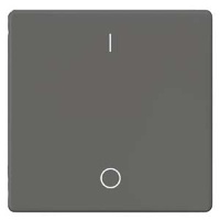 DELTA I-SYSTEM ЧЕРНЫЙ МЕТАЛЛИК ВЫКЛЮЧАТЕЛЬ 1 КЛАВИША С O/I СИМВОЛАМИ 55X55MM Siemens 5TG6222