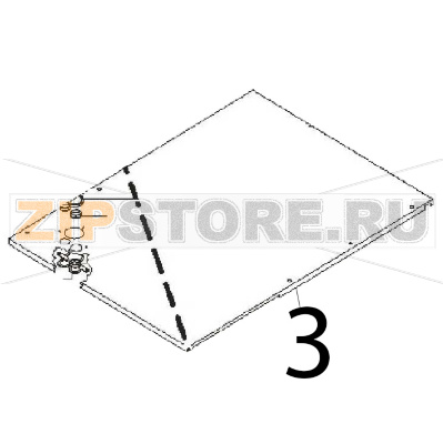 Oven top, complete Angelo Po FM1221E1 Oven top, complete Angelo Po FM1221E1Запчасть на деталировке под номером: 3