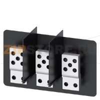 front, extended main conn. pieces for mounting on fr. ter. f. main circ. conn. 3 units, fixed-mount. circ. br. accessory for circuit breaker 3WL10 / 3VA27 Siemens 3VW9011-0AL77
