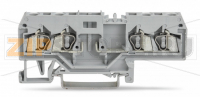 4-проводные базовые клеммы; для DIN-рейки 35 x 15 и 35 x 7,5; 2,5 мм?; CAGE CLAMP®; 2,50 mm?; серые Wago 280-686