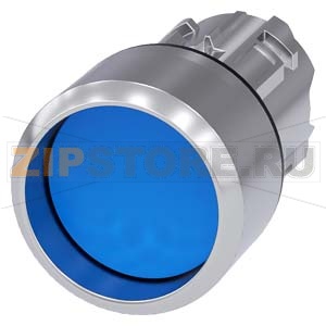 АКТУАТОР КНОПКИ, 22MM, КРУГЛ., ГЛЯНЦЕВЫЙ МЕТАЛЛ, КНОПКА СИНЯЯ С ВЫСТУПАЮЩИМ ФРОНТАЛЬНЫМ КОЛЬЦОМ, БЕЗ ФИКСАЦИИ, С ГРАВИРОВКОЙ ЛАЗЕРОМ, НОМЕРА СИМВОЛОВ В СООТВ. С ISO7000 ИЛИ IEC60417 Siemens 3SU1050-0CB50-0AA0-Z&amp;nbsp;Y13 