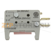 Микровыключатель, 2 A, AC 250 В, Switch K2, IEC с фиксацией Eaton MICROSWITCH K1S 2A 250V