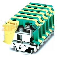 Клемма заземляющая, желто-зеленая CHIKU RTB 35-PE