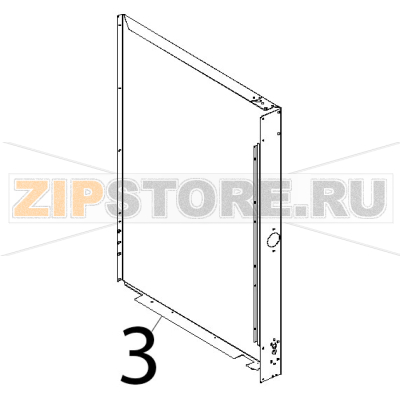 Fianco DX inox Unox XVC 504 Fianco DX inox Unox XVC 504Запчасть на деталировке под номером: 3