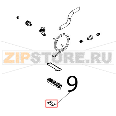 Controstaffa zincata porta C.T. Unox XVC 515G Controstaffa zincata porta C.T. Unox XVC 515GЗапчасть на деталировке под номером: 9