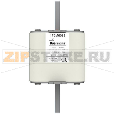 Предохранитель, 630 A, AC 690 В, 200 кА, 3, 75x89x150 мм, gR, DIN, IEC Eaton FUSE 630A 690V DIN 
