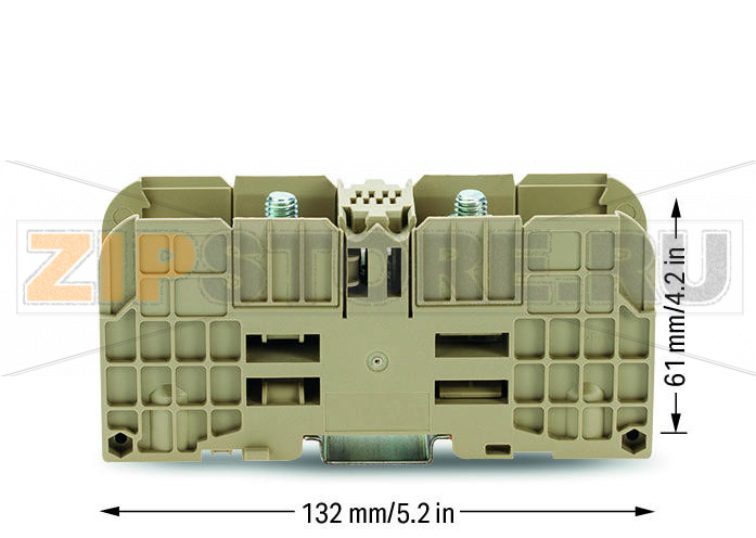 Stud terminal block; 70 mm?; with 2 stud bolts M8; 70,00 mm?; beige Wago 884-7000 