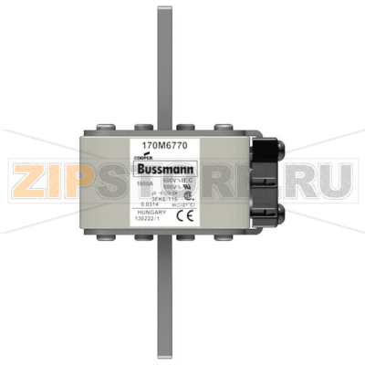 Предохранитель, 1800 A, AC 600 В, 200 кА, size 3, 76x92x139 мм, aR, IEC UL Eaton FUSE 1800A 60 