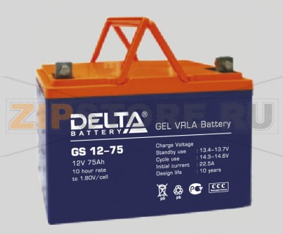 Delta GS 12-75 Гелевый аккумулятор Delta GS 12-75 (характеристики): Напряжение - 12 В; Емкость - 75 Ач; Габариты: 306 мм x 169 мм x 231 мм, Вес: 30 кгТехнология аккумулятора: GEL