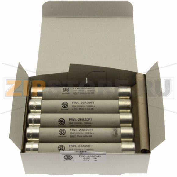 Предохранитель, 20 A, AC 1200 В, DC 1000 В, 45 кА, 20x127 мм, gS, IEC BS Eaton 20A 1200V AC TRAC 