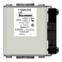 Предохранитель, 550 A, AC 1250 В, 100 кА, size 2, 61x75x77 мм, aR, IEC UL Eaton FUSE 550A 1250