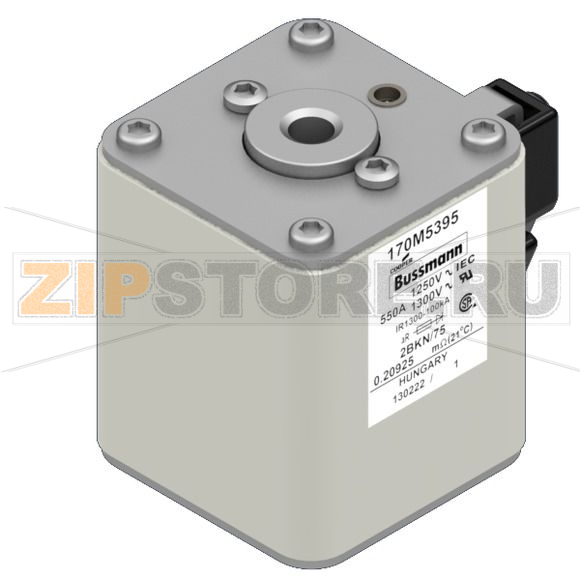 Предохранитель, 550 A, AC 1250 В, 100 кА, size 2, 61x75x77 мм, aR, IEC UL Eaton FUSE 550A 1250 