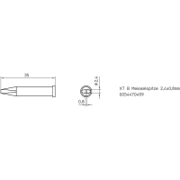 Жало паяльное, форма: долотообразное, наконечник: 2.4 мм, 1 шт Weller XT-B