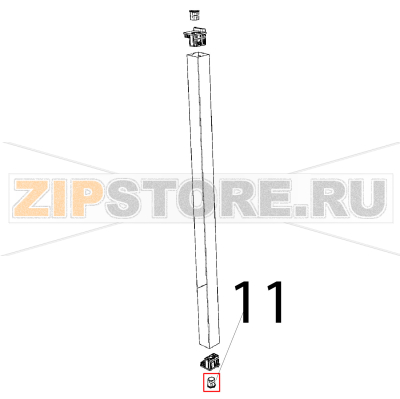 Grooved door pin bushing Unox XB 895 Grooved door pin bushing Unox XB 895Запчасть на деталировке под номером: 11