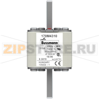 Предохранитель, 315 A, AC 690 В, 200 кА, size 1, 53x69x111 мм, aR, IEC Eaton FUSE 315A 690V 1E/