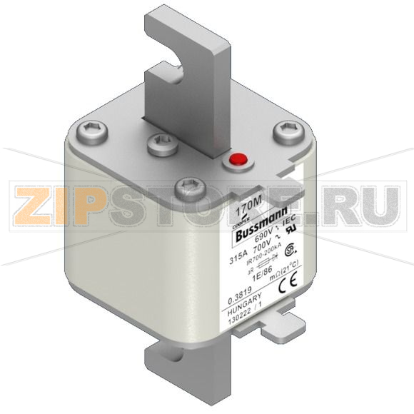 Предохранитель, 315 A, AC 690 В, 200 кА, size 1, 53x69x111 мм, aR, IEC Eaton FUSE 315A 690V 1E/ 