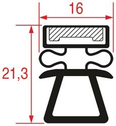 GUARNIZIONE AD INCASTRO 370x220 mm 