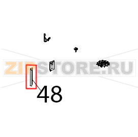 Paratia proteggi staffa inox Unox XBC 905 Paratia proteggi staffa inox Unox XBC 905Запчасть на деталировке под номером: 48